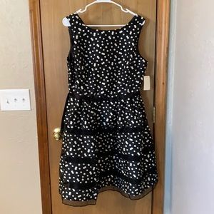 Black with white polka dots dress